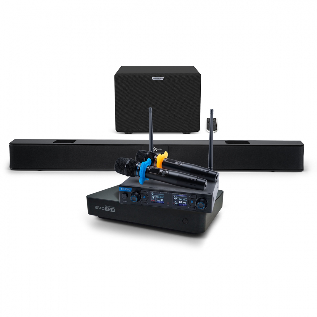 Hi-End караоке-система EVOBOX Premium + EvoSoundBar (саундбар с караоке) в Владивостоке