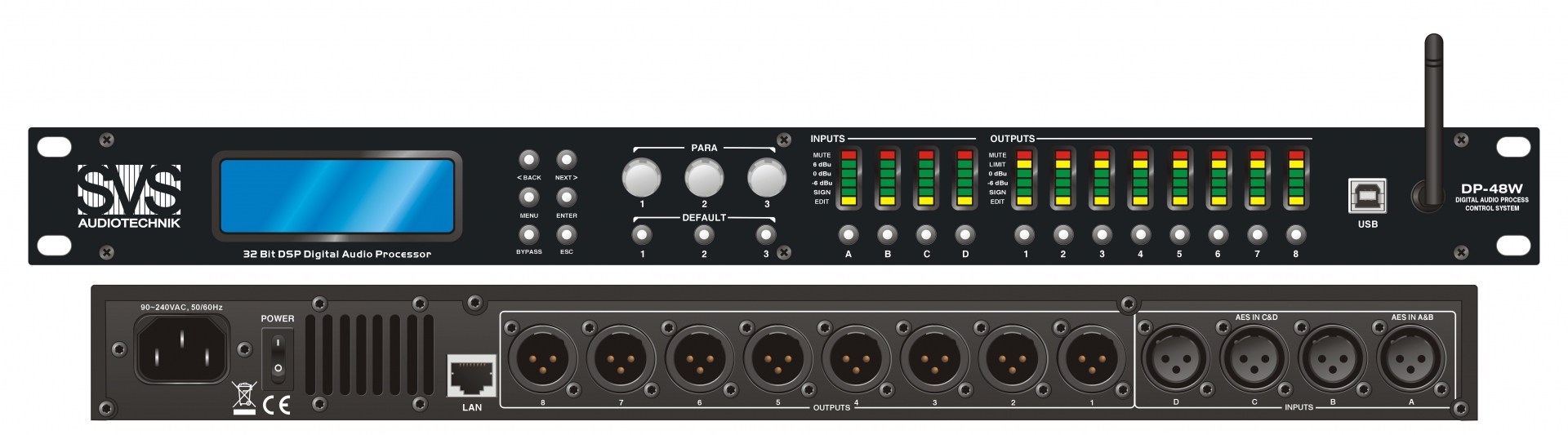 SVS Audiotechnik DP-48W Цифровой процессор: 4 входа 8 выходов в Владивостоке