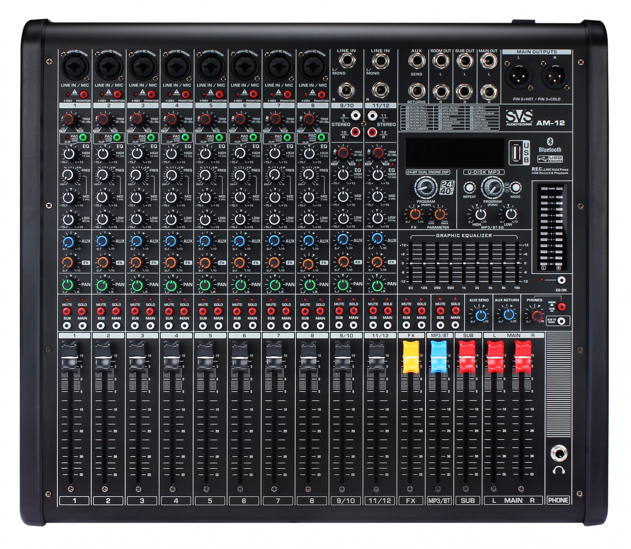 SVS Audiotechnik mixers AM-12 Микшерный пульт аналоговый, 12-канальный в Владивостоке