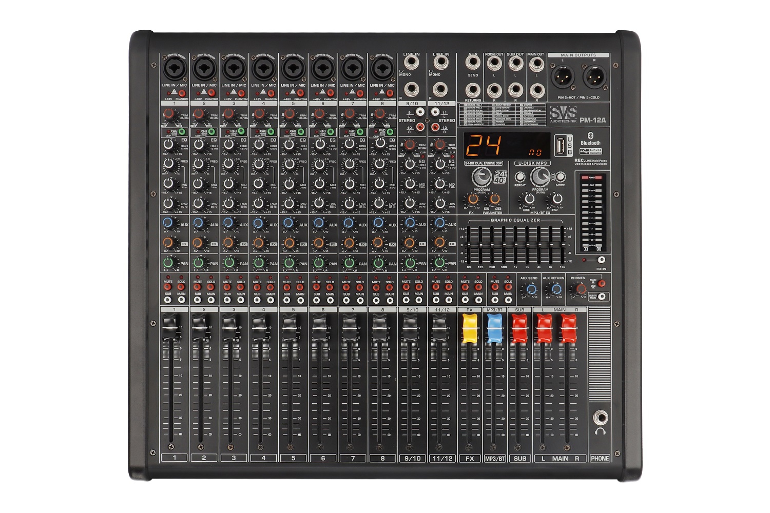 SVS Audiotechnik mixers PM-12A Активный аналоговый микшерный пульт, 12-канальный в Владивостоке